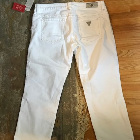 Guess Premium Denim White Ankle Length Jeans - Size 31 - Picture 2 of 4